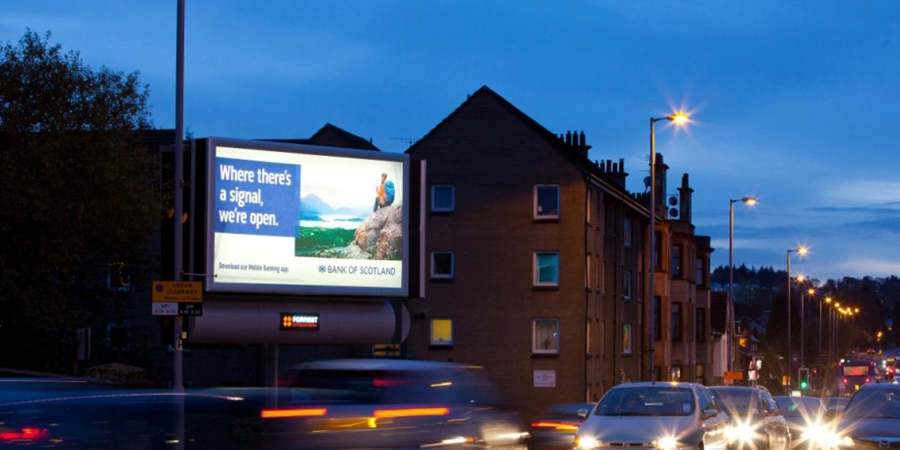 Backlit billboards, Scotland
