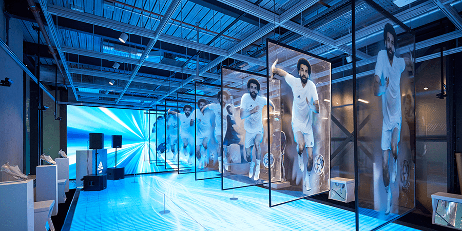 DMX controlled LED Light Sheet for Adidas store
